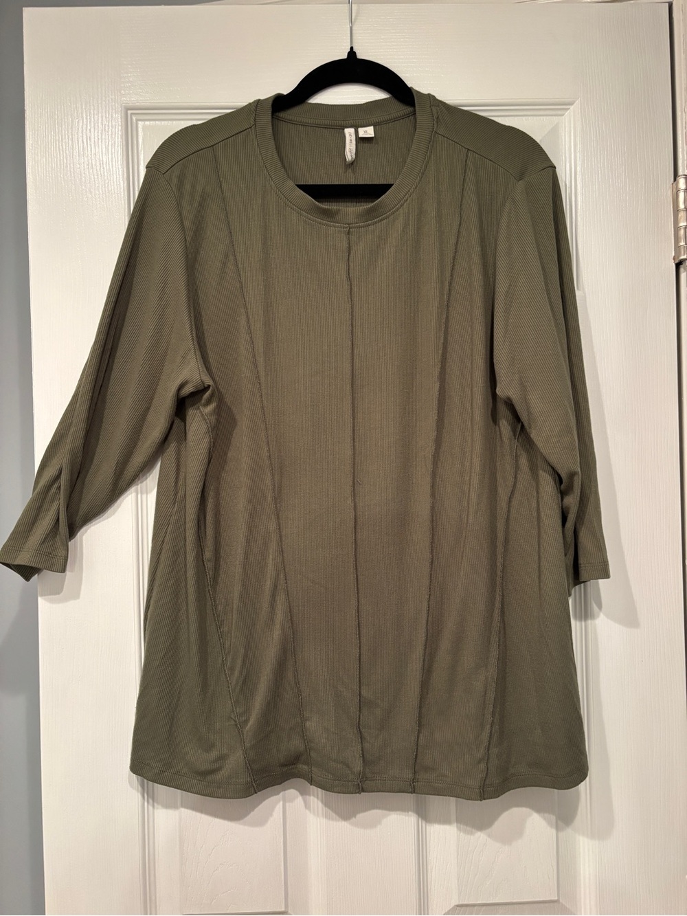 Cato Olive Green Long Sleeve Crewneck Top